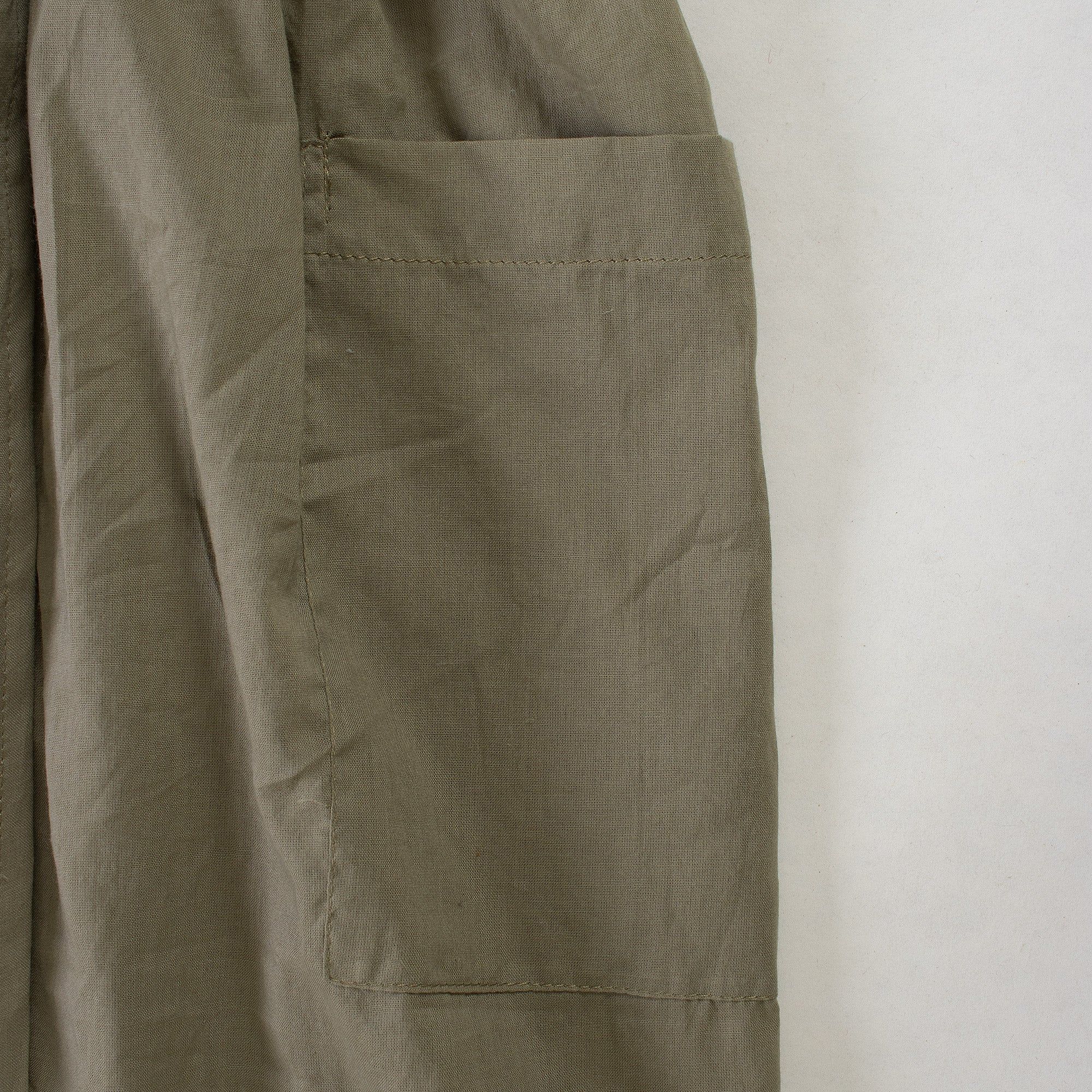 Green Dyed Apron Dress, Kitchen Cotton Apron